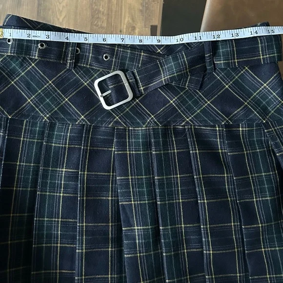 Stylish Plaid Mini Skirt with Belt - Picture 6 of 9